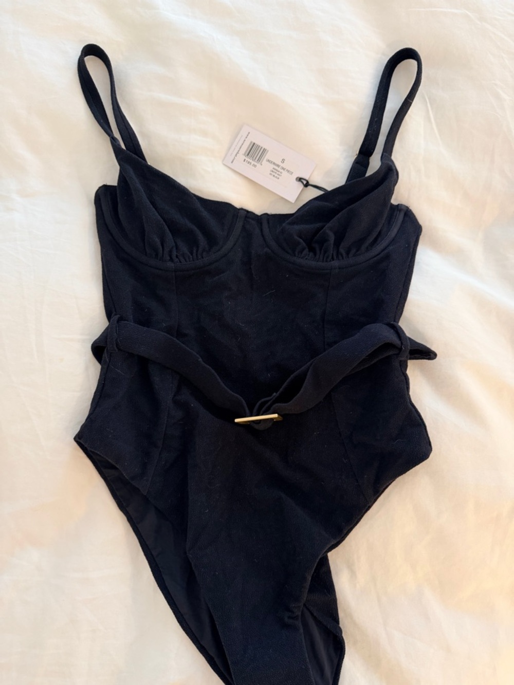 WeWoreWhat Black Underwire One-Piece